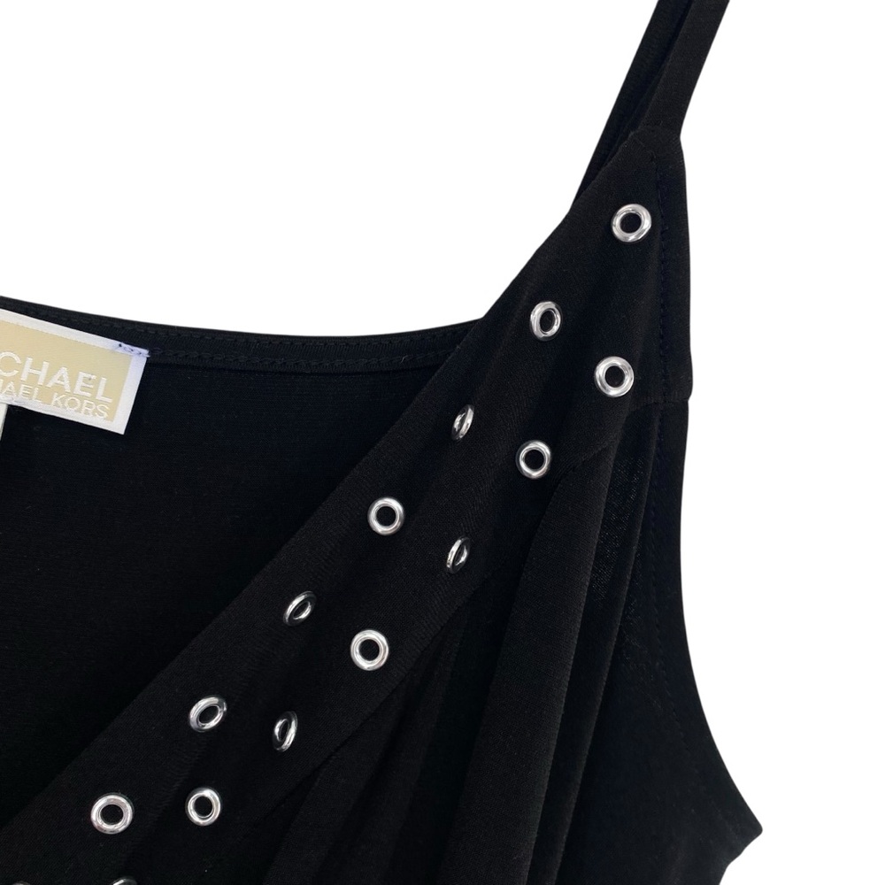 Michael Kors Grommet Embellished Black Maxi Dress - Picture 4 of 12